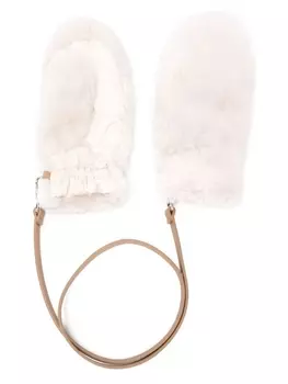 Варежки из искусственного меха Peserico, белый