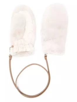 Варежки из искусственного меха Peserico, белый