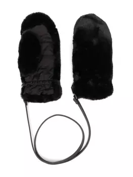 Варежки из искусственного меха Peserico, черный