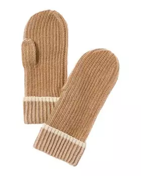 Варежки из кашемира Forte Cashmere Plaited, коричневый