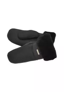 Варежки из овчины 19036-0 SEEBERGER, цвет Schwarz Schwarz