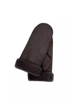 Варежки из овчины, шерсть, женские Otto Kessler, цвет Dark Brown
