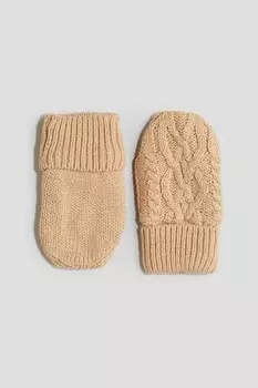 Варежки на флисовой подкладке H&M, бежевый