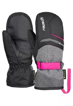 Варежки Reusch, цвет blck blck melang pink glo