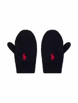Варежки с логотипом Ralph Lauren, тёмно-синий