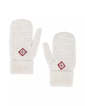 Варежки столбчатой строчки Casablanca, белый