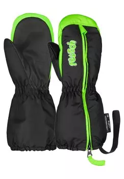 Варежки TOM Reusch, цвет black/neon green