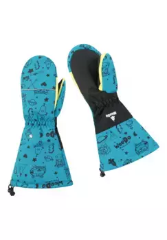 Варежки WeeDo "Монстр", длинные манжеты, экологически безопасное производство, подходят к зимнему комбинезону WeeDo, цвет Petrol