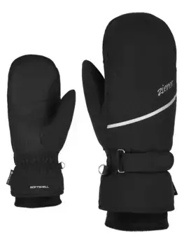 Варежки Ziener "KIANI GTX +Gore plus теплые ВАРЕЖКИ", черный