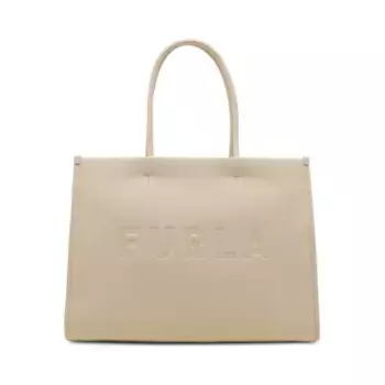 Вариант кожаной сумки-шоппера Furla, бежевый