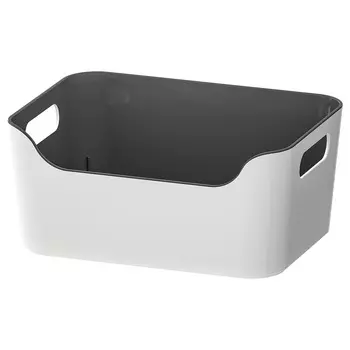 VARIERA ВАРЬЕРА Контейнер, черный, 24x17 см IKEA