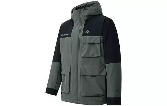 Variety Training Collection Пуховик мужской Аквариумный зеленый/Основа черный Anta, зеленый/черный