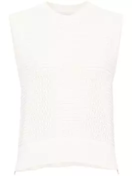 Varley топ Bains с воротником на молнии, белый