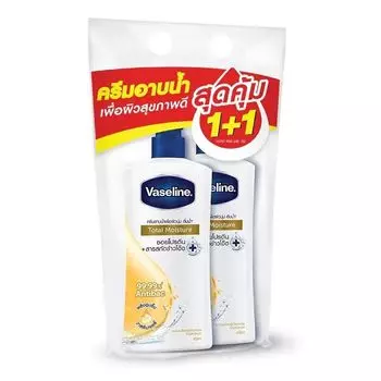 Vaseline Гель для душа Healthy Silver Plus Total Moisture, 400 мл, двойная упаковка, Yellow