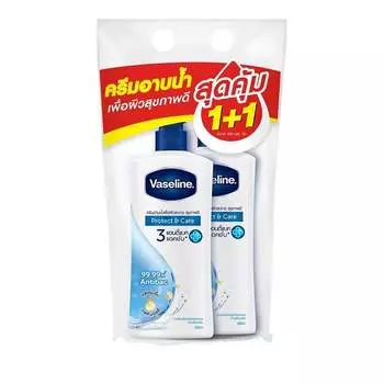 Vaseline Healthy Plus Гель для душа Protect Care, 400 мл, двойная упаковка, Blue