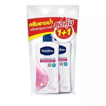 Vaseline Healthy Plus Гель для тела Healthy Bright, 400 мл, двойная упаковка, Pink