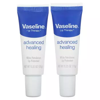 Vaseline, Lip Therapy, улучшенное заживление, 2 тюбика, 10 г (0,35 унции)