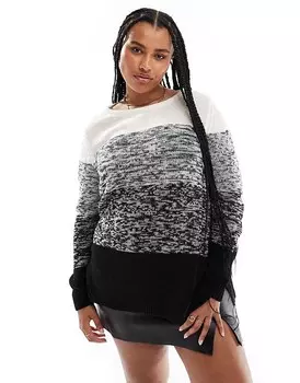 Ваш– Черно-белый>свитер в стиле колор-блок