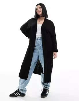 Ваш – Черный длинный кардиган Yours