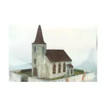 Ватерлоо - Бельгийская церковь с секцией стены, Terrain - Resin (15mm) (Monday Knight Productions)