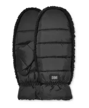 Вау пушистая перчатка Ugg, черный