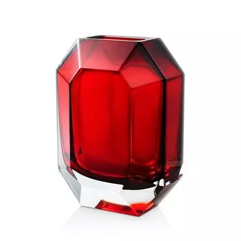 Ваза Baccarat Octogone, красная, красный