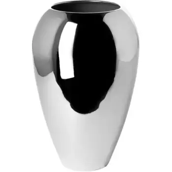 Ваза декоративная из финки «МАЛАНА», (1 шт.), гладкая, ручная работа, уникальный характер, никелированная, водонепроницаемая Fink, цвет silberfarben