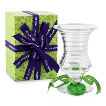 Ваза для цветов на ножке William Yeoward Crystal Ripples высотой 8,5 дюйма, белый