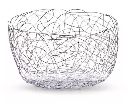 Ваза для фруктов, круглая, хромированный металл. Zeller, серебряный