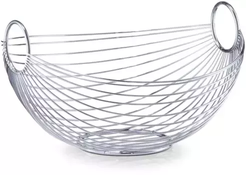 Ваза для фруктов Zeller Present, 1 шт., из нержавеющей стали, идеальная вентиляция 28х16 см, цвет silberfarben