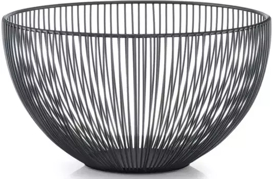 Ваза для фруктов Zeller Present, 1 шт., металлическая, в прозрачном дизайне 25 см, черный