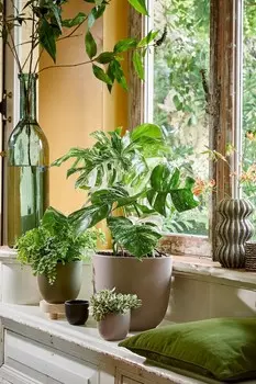 Ваза из переработанного стекла Mica Decorations, зеленый