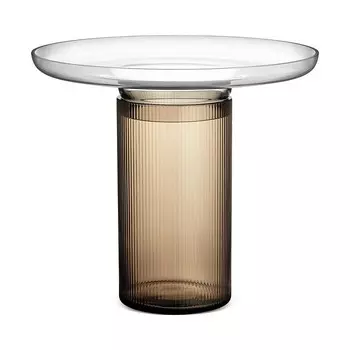 Ваза Orrefors Ensemble коричнево-серая, большая, коричневый