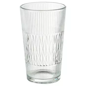 Ваза, прозрачное стекло/с рисунком, 22 см, SMLLSPIREA IKEA