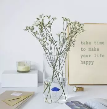 Ваза с медузами 10 х 19 см стекло прозрачное/синее Balvi