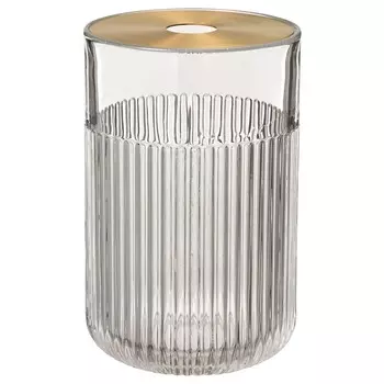 Ваза с металлической вставкой, прозрачное стекло/золота, 21 см, GRADVIS IKEA