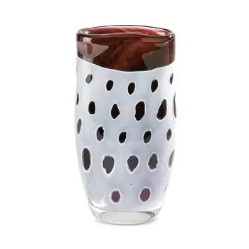 Ваза с сеткой Global Views (белое на черном фоне), белый