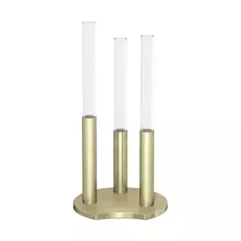 Ваза Swarovski из стекла и матового металла, золото