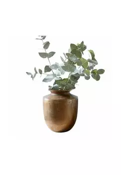 Ваза Toulane старинная латунь Loberon, размер: высота 20см, диаметр 17см.