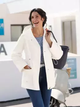 Вдохновение Анорак с капюшоном Inspirationen, белый