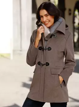 Вдохновение длинная куртка с капюшоном Inspirationen, коричневый