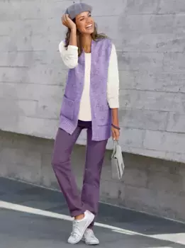 Вдохновение длинный жилет Inspirationen, цвет Flieder-Meliert