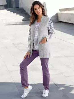 Вдохновение длинный жилет Inspirationen, цвет Hellgrau-Meliert