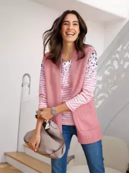 Вдохновение длинный жилет Inspirationen, розовый