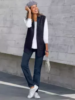 Вдохновение длинный жилет Inspirationen, синий