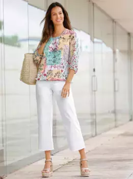 Вдохновение для блузки из жоржетта Inspirationen, розовый