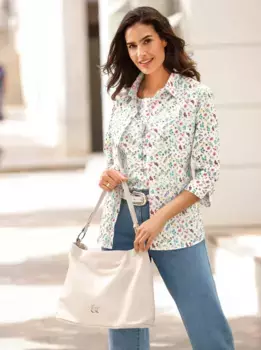 Вдохновение для блузки-рубашки Inspirationen, цвет Ecru-Bedruckt