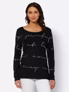 Вдохновение для вязаных свитеров "свитера с круглым вырезом" Inspirationen, черно-белый