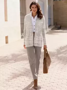 Вдохновение Кардиган Ajour Inspirationen, цвет Sesam-Taupe-Meliert