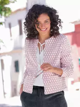 Вдохновение куртка-рубашка "Куртка-рубашка" Inspirationen, цвет Hortensie-Ecru-Gemustert